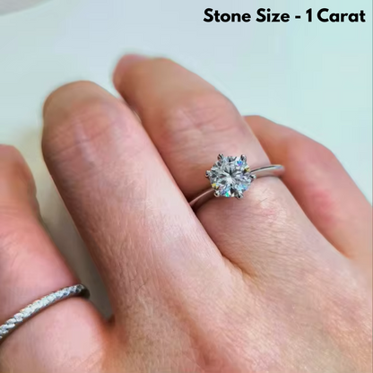 The Stardust | Moissanite Ring on 925 Sterling Silver