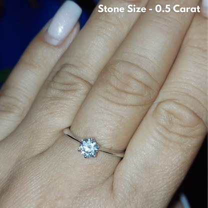 The Stardust | Moissanite Ring on 925 Sterling Silver