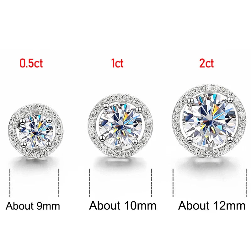 The Eternal Gleam | Moissanite Stud Earrings