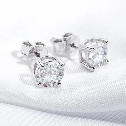 The Radiance | Moissanite Stud Earrings on 925 Sterling Silver