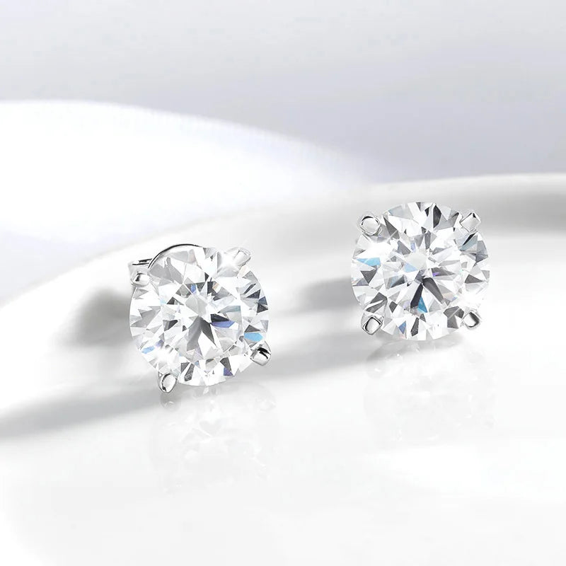 The Nova | Moissanite Stud Earrings in 925 Sterling Silver