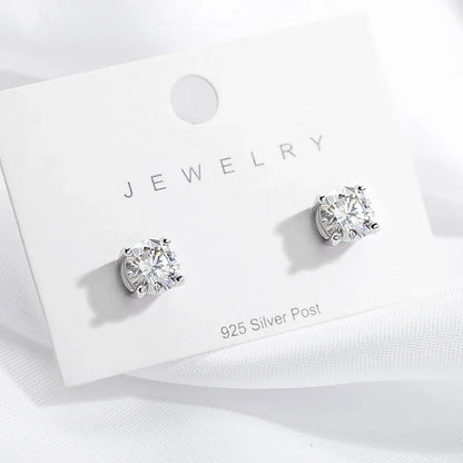 The Radiance | Moissanite Stud Earrings on 925 Sterling Silver