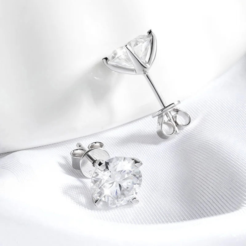 The Nova | Moissanite Stud Earrings in 925 Sterling Silver