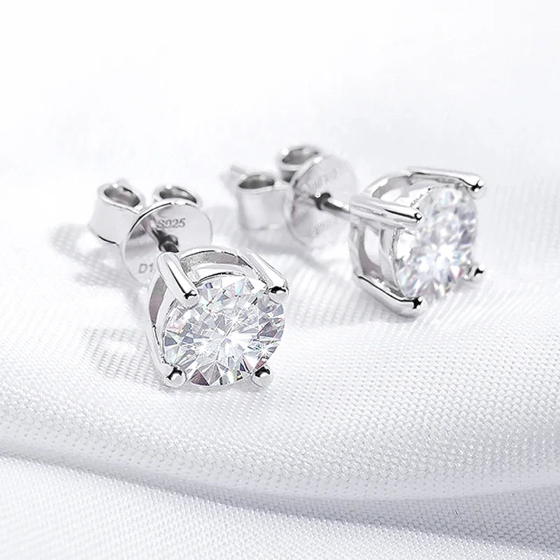 The Radiance | Moissanite Stud Earrings on 925 Sterling Silver