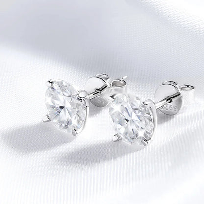 The Nova | Moissanite Stud Earrings in 925 Sterling Silver